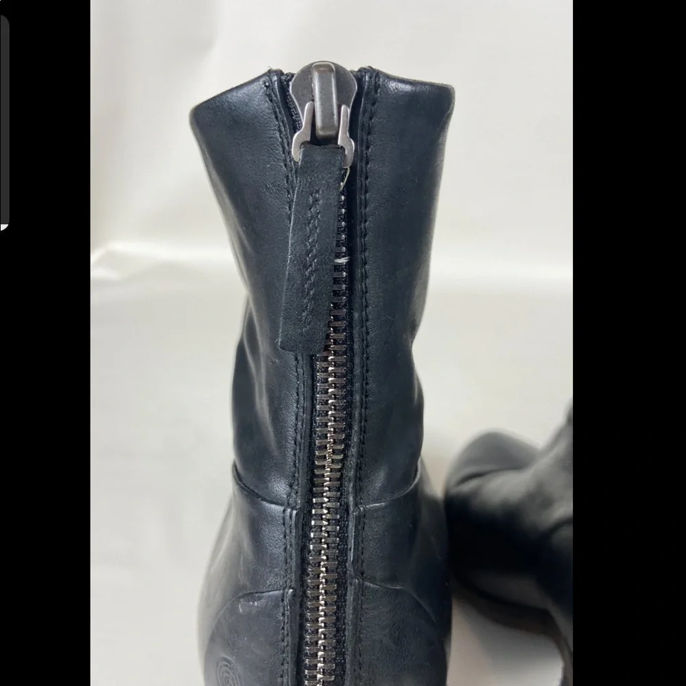 MARSELL BLOCK HEEL ZIP COMBAT MOTO BOOTS 39 8.5 - Picture 4 of 9